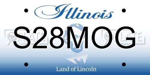 S28MOG Illinois License Plate