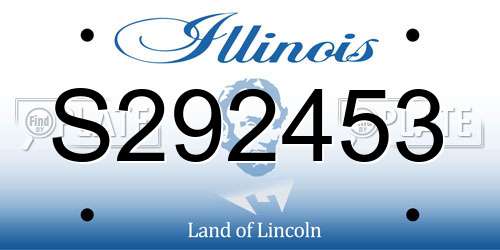 S292453 Illinois License Plate