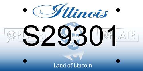 S29301 Illinois License Plate