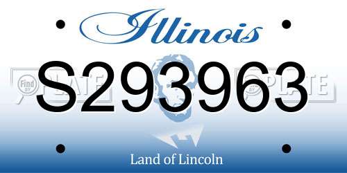 S293963 Illinois License Plate