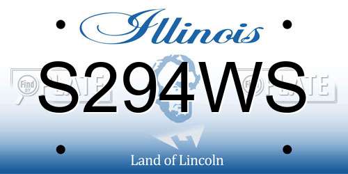 S294WS Illinois License Plate