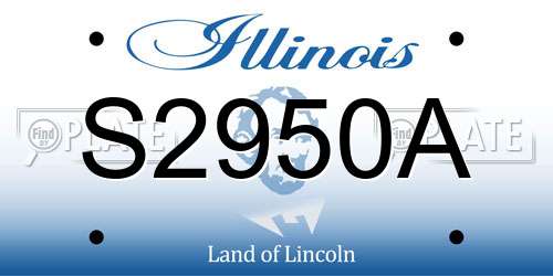 S2950A Illinois License Plate