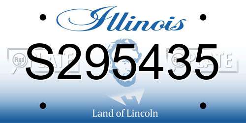S295435 Illinois License Plate