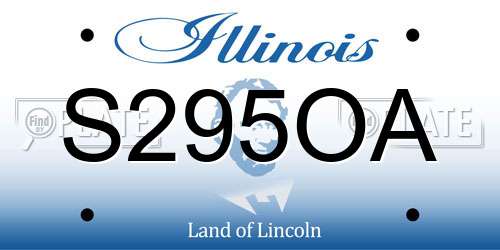 S295OA Illinois License Plate