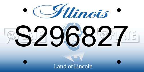S296827 Illinois License Plate