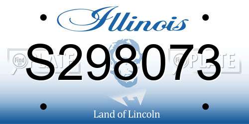 S298073 Illinois License Plate
