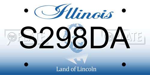 S298DA Illinois License Plate