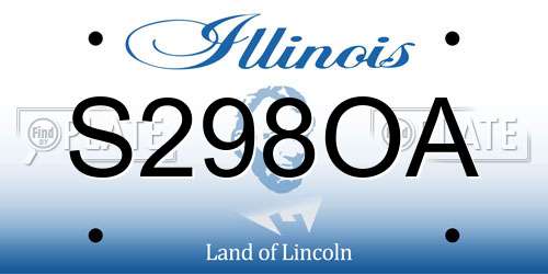 S298OA Illinois License Plate