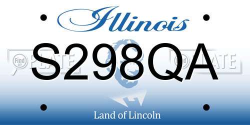 S298QA Illinois License Plate