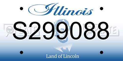 S299088 Illinois License Plate