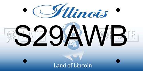 S29AWB Illinois License Plate