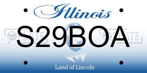 S29BOA Illinois License Plate