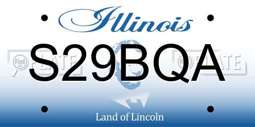 S29BQA Illinois License Plate