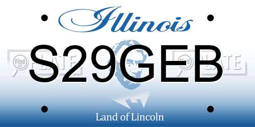 S29GEB Illinois License Plate
