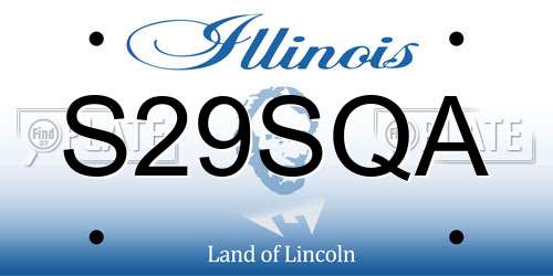 S29SQA Illinois License Plate