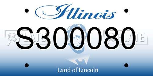S300080 Illinois License Plate