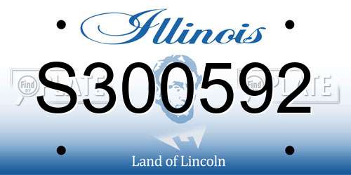 S300592 Illinois License Plate