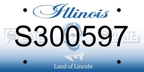 S300597 Illinois License Plate