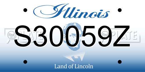 S30059Z Illinois License Plate