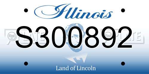 S300892 Illinois License Plate
