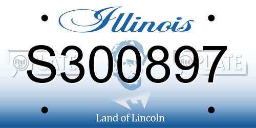 S300897 Illinois License Plate