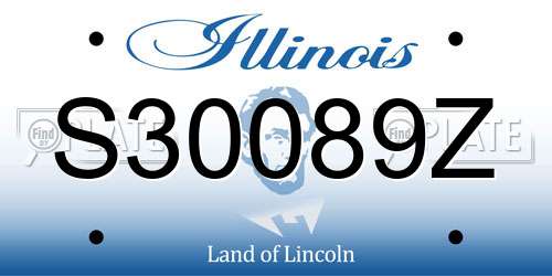 S30089Z Illinois License Plate