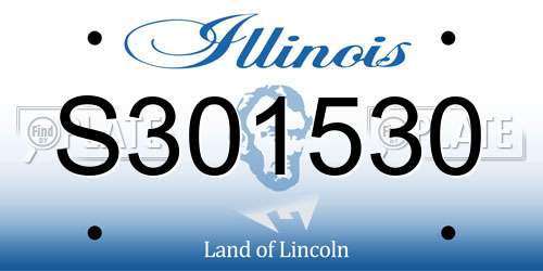 S301530 Illinois License Plate