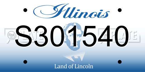 S301540 Illinois License Plate