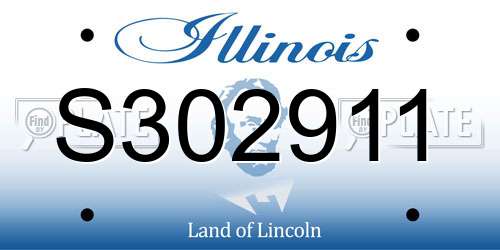 S302911 Illinois License Plate