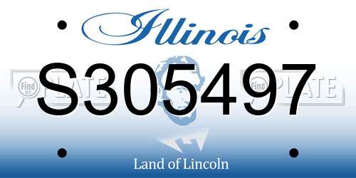 S305497 Illinois License Plate