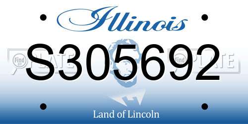 S305692 Illinois License Plate