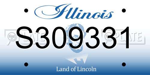 S309331 Illinois License Plate