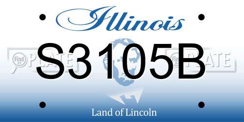 S3105B Illinois License Plate