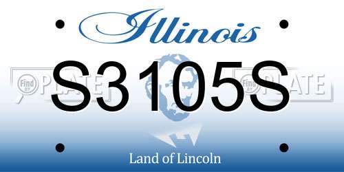 S3105S Illinois License Plate