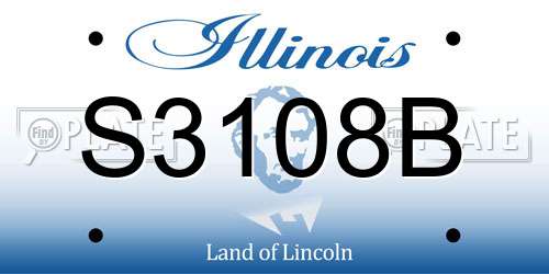 S3108B Illinois License Plate