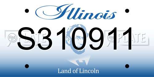 S310911 Illinois License Plate