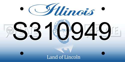 S310949 Illinois License Plate