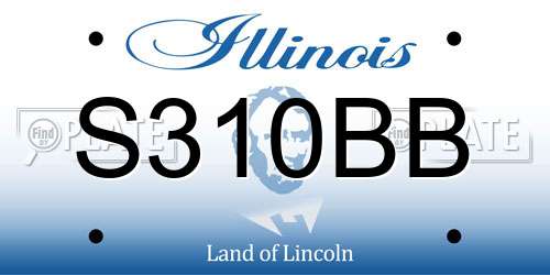 S310BB Illinois License Plate