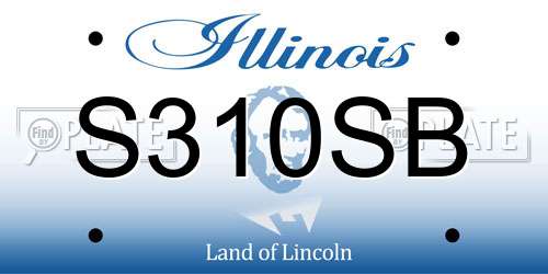 S310SB Illinois License Plate