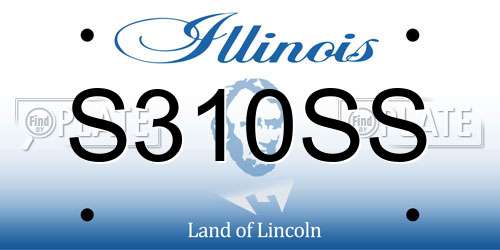 S310SS Illinois License Plate
