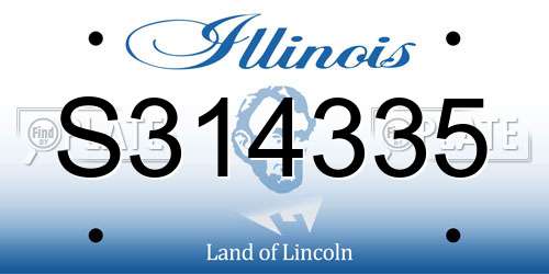 S314335 Illinois License Plate