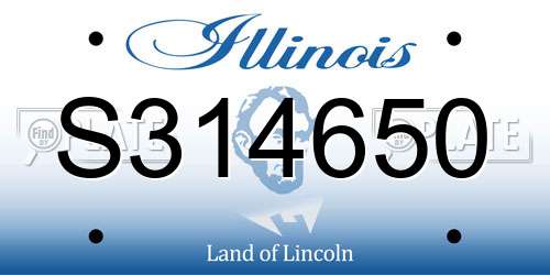 S314650 Illinois License Plate
