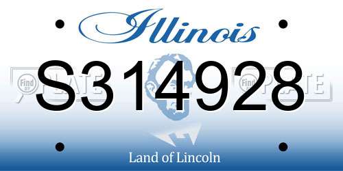 S314928 Illinois License Plate