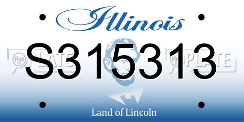 S315313 Illinois License Plate