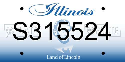 S315524 Illinois License Plate