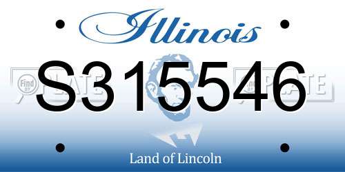 S315546 Illinois License Plate