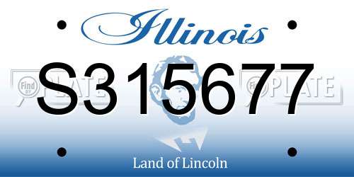 S315677 Illinois License Plate