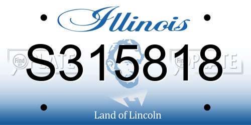 S315818 Illinois License Plate