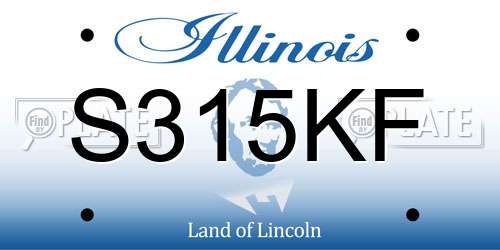 S315KF Illinois License Plate