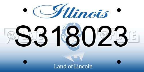 S318023 Illinois License Plate